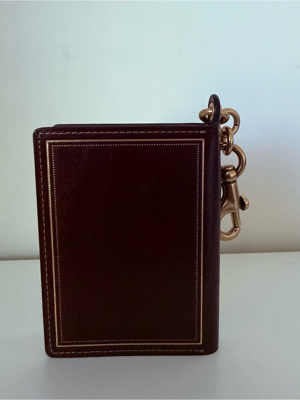 Coach Leather Notebook Charm in Maple - Picture 2 of 9